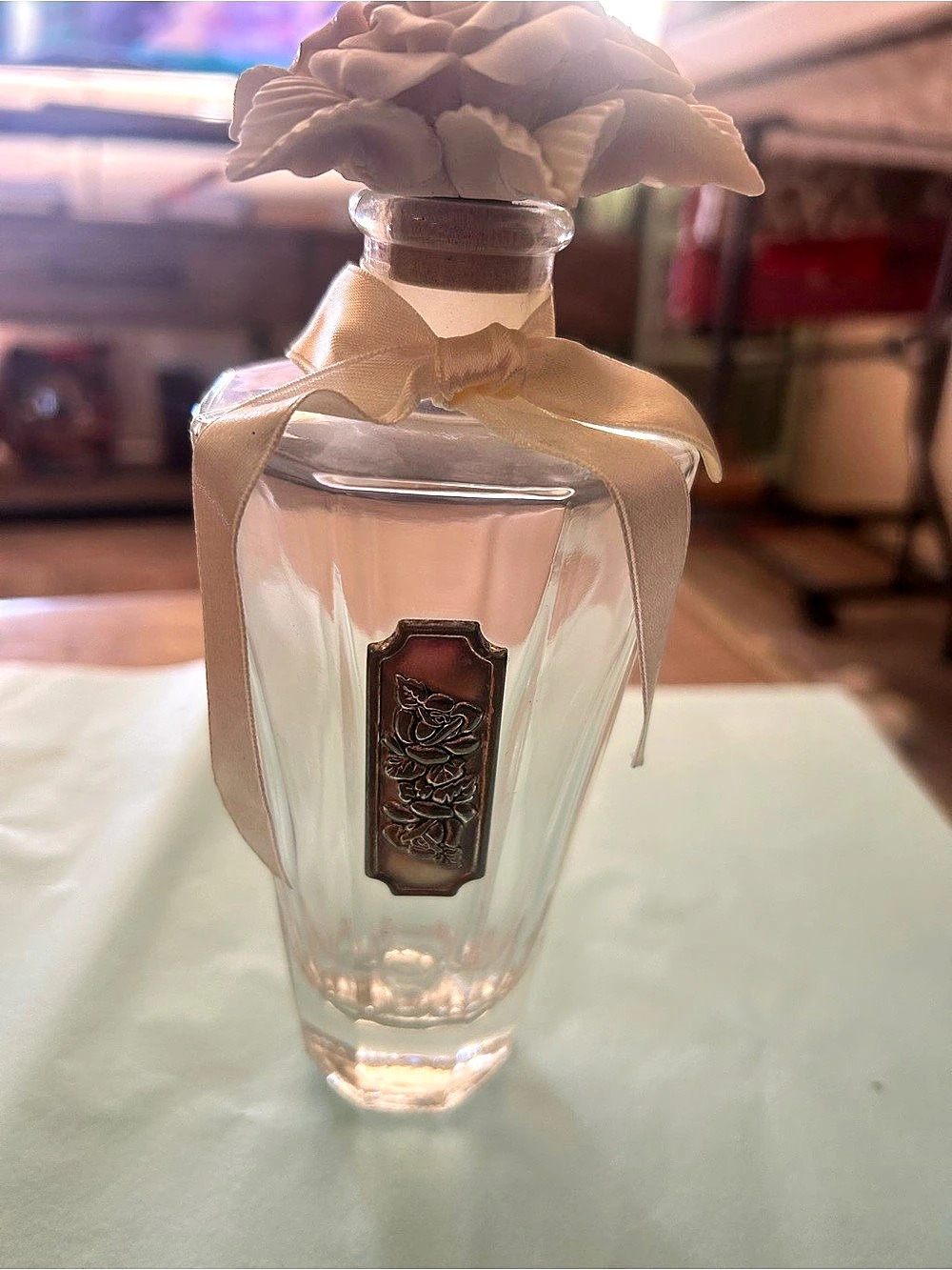 Vintage Clear Perfume Bottle from the Cellini Collection.